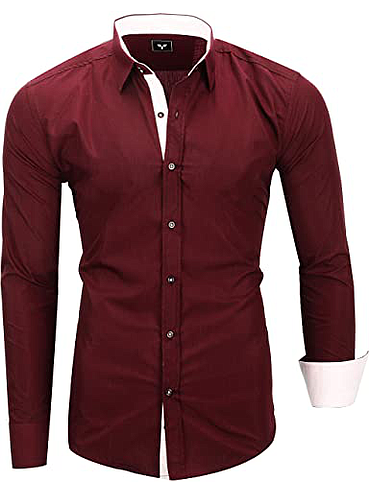 Kayhan Homme Chemise Slim Fit Repassage Facile, Coton, Manches Longues Coupe Parfaite, Produit de qualité Modell -London